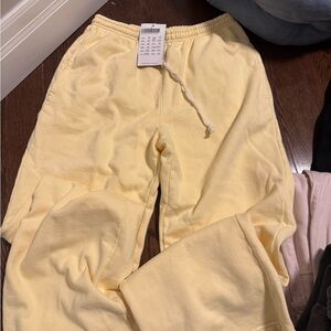 Brandy Melville Soft Yellow Sweatpants